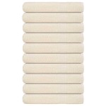 vidaXL Prosoape de saună, FROGN, 10 buc., crem, 80x200 cm, 360 g/m²