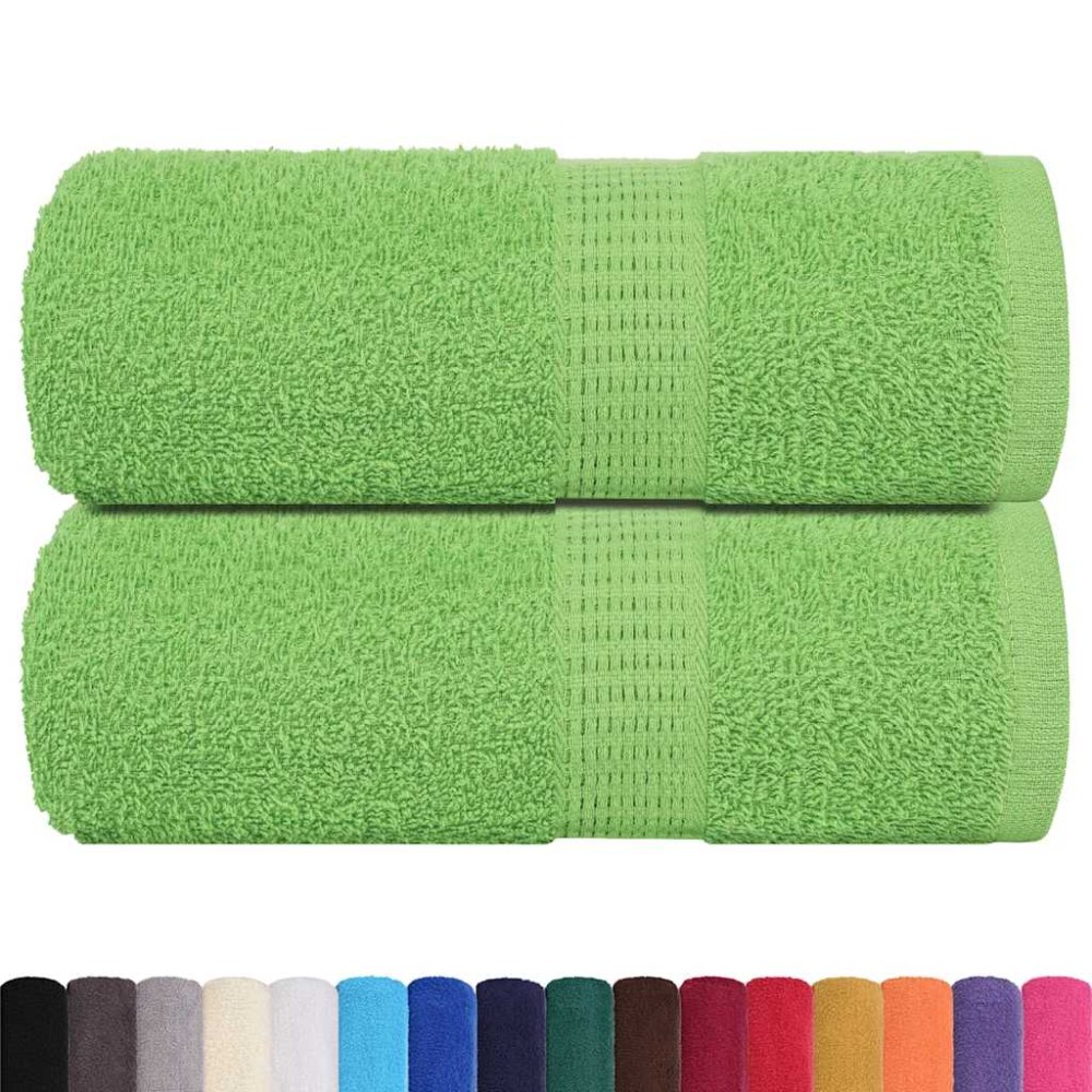 vidaXL Prosoape de baie, 2 buc. FROGN, verde măr, 30x30 cm, 100% bumbac