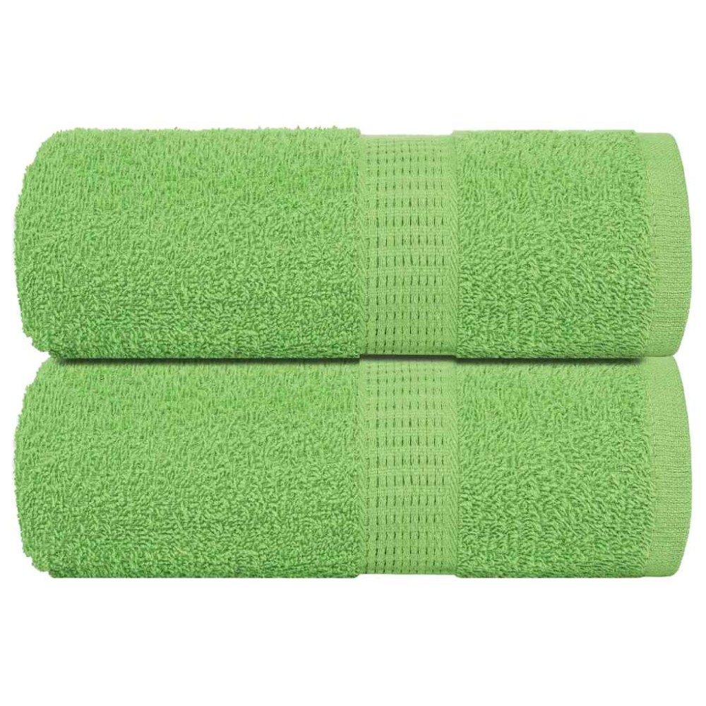 vidaXL Prosoape de baie, 2 buc. FROGN, verde măr, 30x30 cm, 100% bumbac