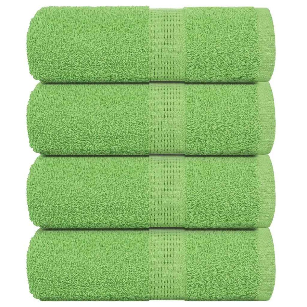 vidaXL Prosoape de baie 4 buc. FROGN Verde măr 30x30 cm 100% bumbac