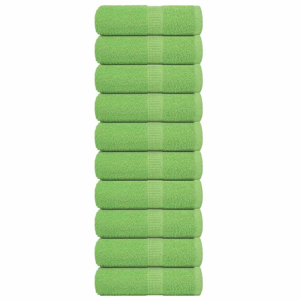 vidaXL Prosoape de baie 10 buc. FROGN Verde măr 30x30 cm 100% bumbac