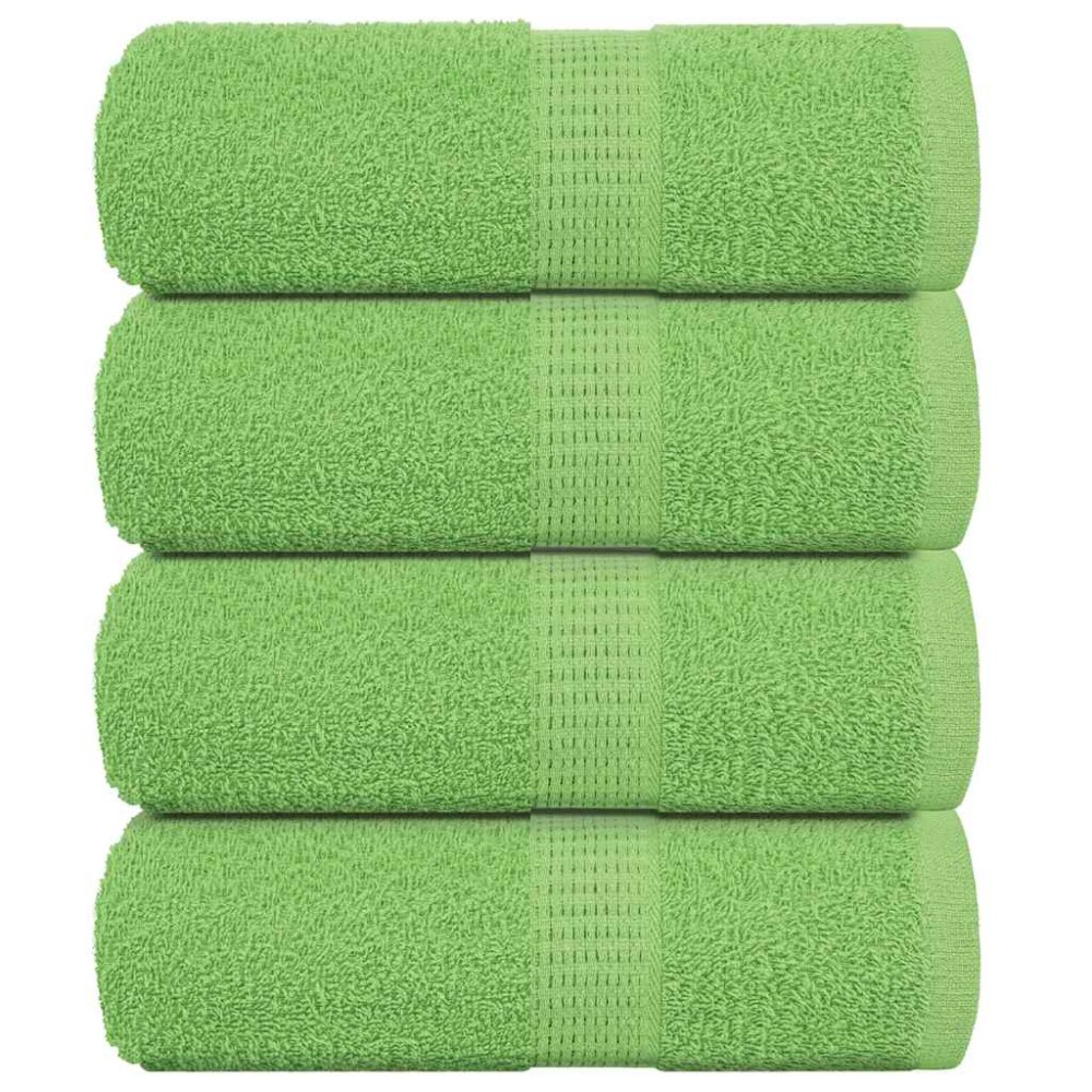 vidaXL Prosoape pentru oaspeți 4 buc Verde măr 360 g/m² 100% bumbac