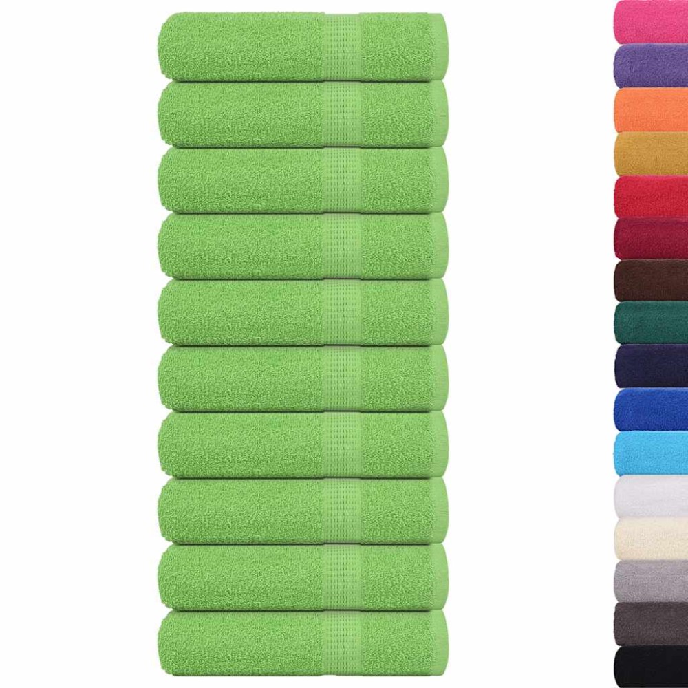vidaXL Prosoape de duș 10 buc Verde măr 70x140 cm 360 g/m² 100% bumbac