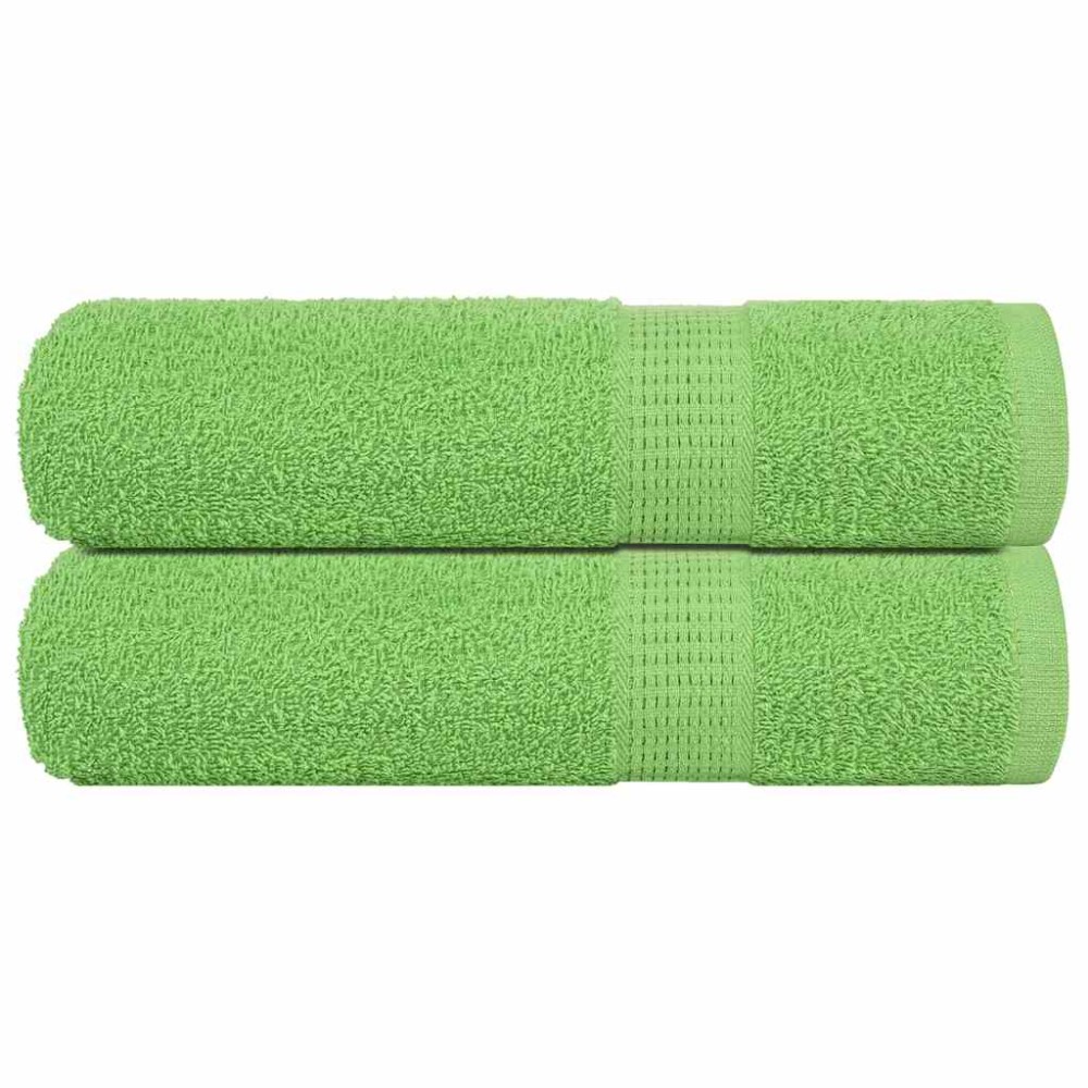 vidaXL Prosoape de baie, FROGN, 2 buc, verde măr, 100x150 cm, 360 g/m²
