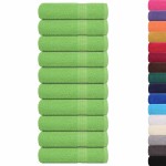 vidaXL Prosoape de baie 10buc Verde mere 100x150cm 360g/m² 100% bumbac vidaXL Prosoape de baie 10buc Verde mere 100x150cm 360g/m² 100% bumbac