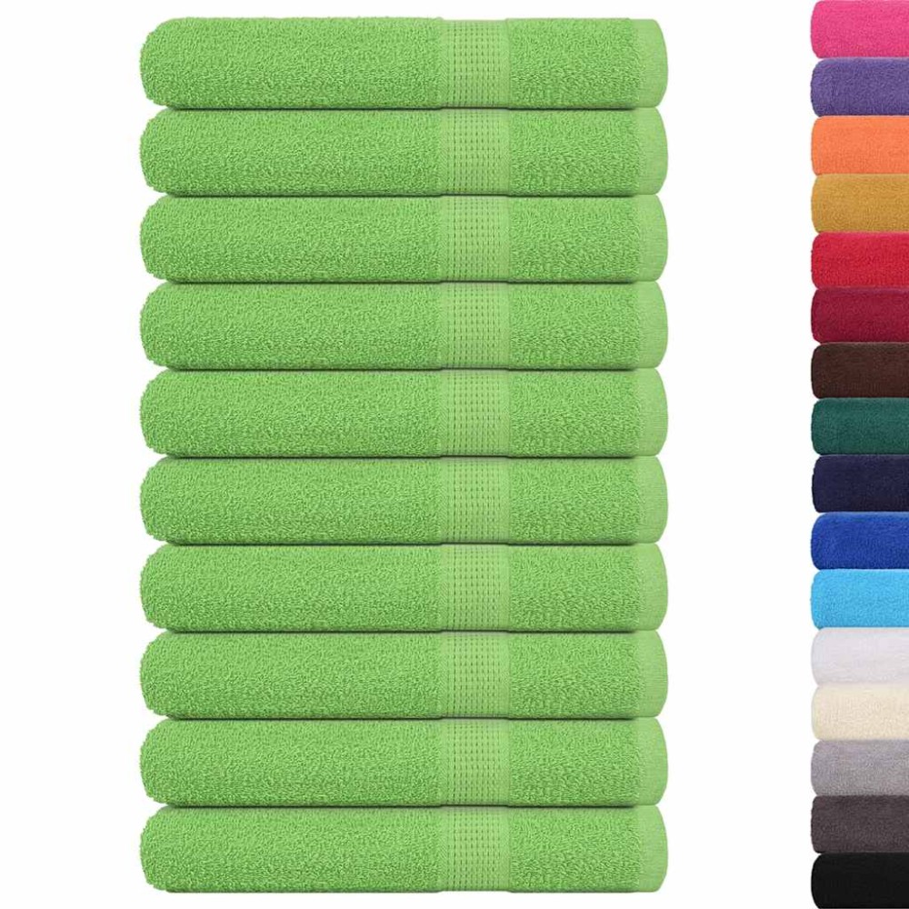 vidaXL Prosoape saună 10 buc Verde măr 80x200 cm 360 g/m² 100% bumbac