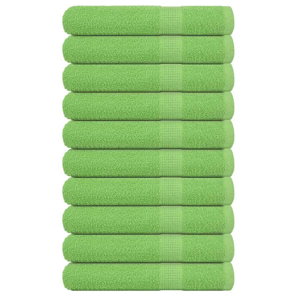 vidaXL Prosoape saună 10 buc Verde măr 80x200 cm 360 g/m² 100% bumbac