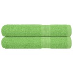 vidaXL Prosoape 2 buc Verde mere 100x200 cm 360 g/m² 100% bumbac vidaXL Prosoape 2 buc Verde mere 100x200 cm 360 g/m² 100% bumbac