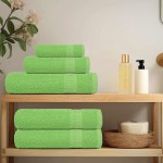 vidaXL Prosoape 2 buc Verde mere 100x200 cm 360 g/m² 100% bumbac vidaXL Prosoape 2 buc Verde mere 100x200 cm 360 g/m² 100% bumbac