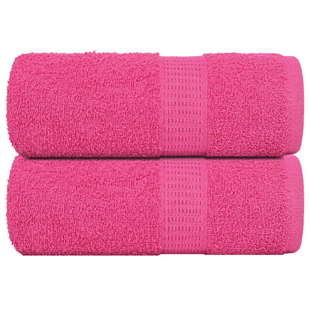 vidaXL Prosoape de baie, 2 buc. FROGN, roz, 30x30 cm, 100% bumbac