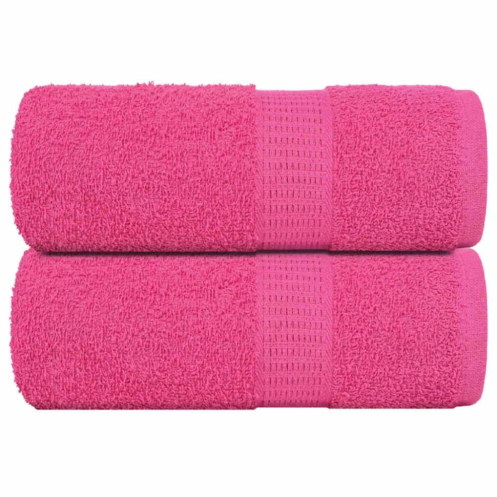 vidaXL Prosoape pentru oaspeți 2 buc Roz 30x50 cm 360 g/m² 100% bumbac