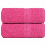 vidaXL Prosoape pentru oaspeți 2 buc Roz 30x50 cm 360 g/m² 100% bumbac vidaXL Prosoape pentru oaspeți 2 buc Roz 30x50 cm 360 g/m² 100% bumbac