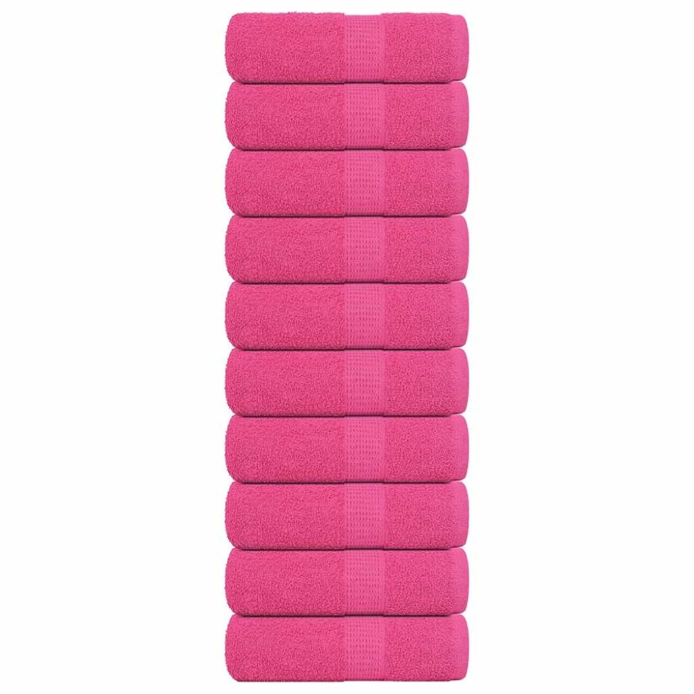 vidaXL Prosoape de oaspeți, FROGN, 10 buc, roz, 30x50 cm, 360 g/m²
