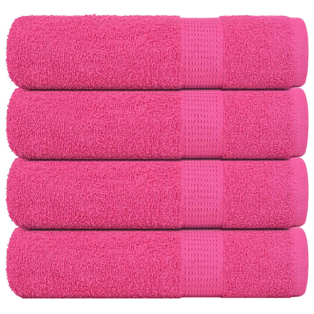 vidaXL Prosoape de mâini, FROGN, 4 buc., roz, 50x100 cm, 360 g/m²