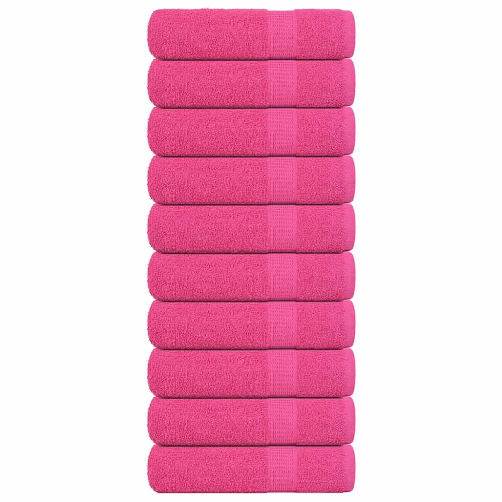 vidaXL Prosoape de mână 10 buc roz 50x100 cm 360 g/m² 100% bumbac