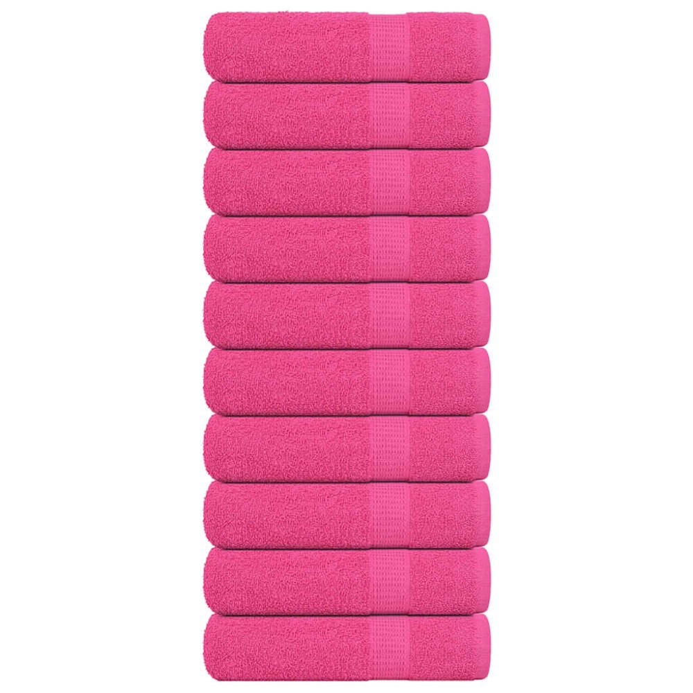 vidaXL Prosoape de baie 10 buc roz 100x150 cm 360 g/m² 100% bumbac