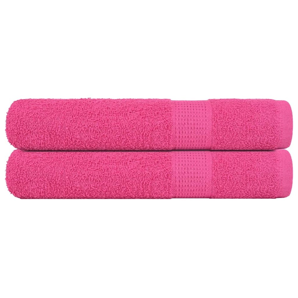 vidaXL Prosoape saună 2 buc Roz 80x200 cm 360 g/m² 100% bumbac