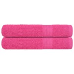 vidaXL Prosoape saună 2 buc Roz 80x200 cm 360 g/m² 100% bumbac vidaXL Prosoape saună 2 buc Roz 80x200 cm 360 g/m² 100% bumbac
