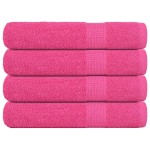 vidaXL Prosoape 4 buc Roz 100x200 cm 360 g/m² 100% bumbac vidaXL Prosoape 4 buc Roz 100x200 cm 360 g/m² 100% bumbac
