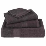 vidaXL Set prosoape 8 piese Antracit 360 g/m² 100% bumbac vidaXL Set prosoape 8 piese Antracit 360 g/m² 100% bumbac