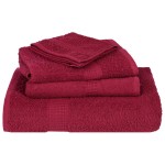 vidaXL Set prosoape 8 piese Bordeaux 360 g/m² 100% bumbac vidaXL Set prosoape 8 piese Bordeaux 360 g/m² 100% bumbac