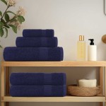 vidaXL Set prosoape 8 piese Bleumarin 360 g/m² 100% bumbac vidaXL Set prosoape 8 piese Bleumarin 360 g/m² 100% bumbac
