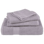 vidaXL Set prosoape 8 piese gri 360 g/m² 100% bumbac vidaXL Set prosoape 8 piese gri 360 g/m² 100% bumbac