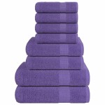vidaXL Set prosoape FROGN 8 piese, violet, 360 g/m²