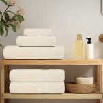 vidaXL Set prosoape 8 piese cremă 360 g/m² 100% bumbac vidaXL Set prosoape 8 piese cremă 360 g/m² 100% bumbac
