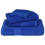 vidaXL Set prosoape 6 buc Albastru 360 g/m² 100% bumbac vidaXL Set prosoape 6 buc Albastru 360 g/m² 100% bumbac