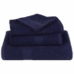 vidaXL Set prosoape 6 piese Bleumarin 360 g/m² 100% bumbac vidaXL Set prosoape 6 piese Bleumarin 360 g/m² 100% bumbac
