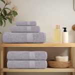 vidaXL Set prosoape 6 piese gri 360 g/m² 100% bumbac vidaXL Set prosoape 6 piese gri 360 g/m² 100% bumbac