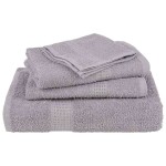 vidaXL Set prosoape 6 piese gri 360 g/m² 100% bumbac vidaXL Set prosoape 6 piese gri 360 g/m² 100% bumbac