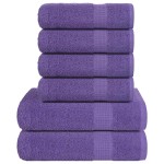 vidaXL Set prosoape FROGN 6 piese, violet, 360 g/m²