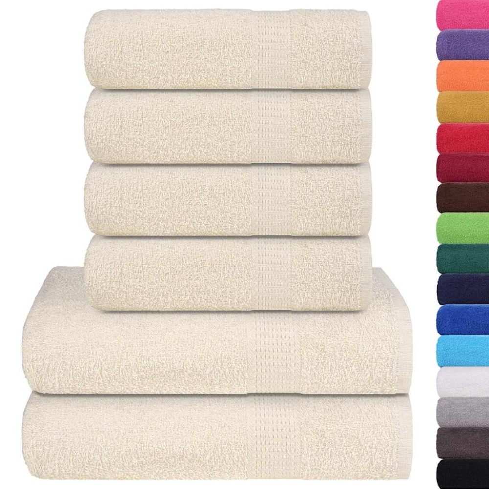 vidaXL Set prosoape 8 piese cremă 360 g/m² 100% bumbac