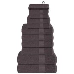 vidaXL Set prosoape 12 buc Antracit 360 g/m² 100% bumbac vidaXL Set prosoape 12 buc Antracit 360 g/m² 100% bumbac