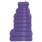 vidaXL Set prosoape FROGN 12 piese, violet, 360 g/m²