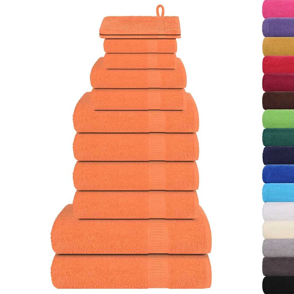 vidaXL Set prosoape 12 buc Portocaliu 360 g/m² 100% bumbac