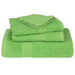 vidaXL Set prosoape FROGN 12 piese, verde măr, 360 g/m²