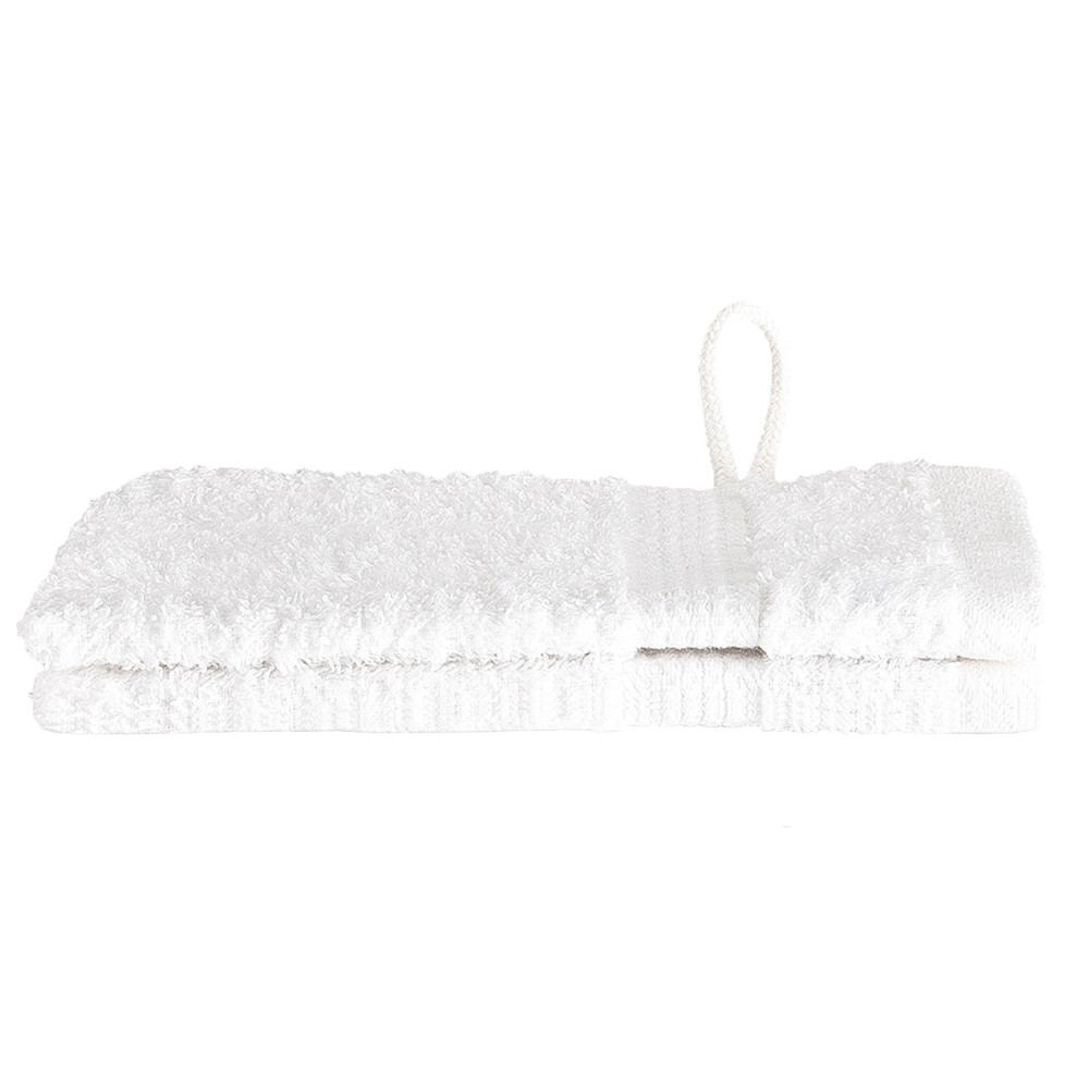 vidaXL Prosoape de baie 2 pcs Alb 15 x 21 cm Bumbac