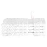 vidaXL Prosoape de baie 4 pcs Alb 15 x 21 cm Bumbac vidaXL Prosoape de baie 4 pcs Alb 15 x 21 cm Bumbac
