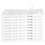 vidaXL Prosoape de baie 10 pcs Alb 15 x 21 cm Bumbac vidaXL Prosoape de baie 10 pcs Alb 15 x 21 cm Bumbac