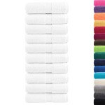 vidaXL Prosoape de baie premium SOLUND, 50 buc., albe, 30 x 30 cm, 600 g/m² vidaXL Prosoape de baie premium SOLUND, 50 buc., albe, 30 x 30 cm, 600 g/m²