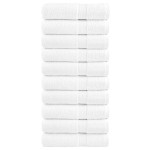 vidaXL Prosoape de duș premium SOLUND 10 buc alb 70x140cm 600 gsm vidaXL Prosoape de duș premium SOLUND 10 buc alb 70x140cm 600 gsm