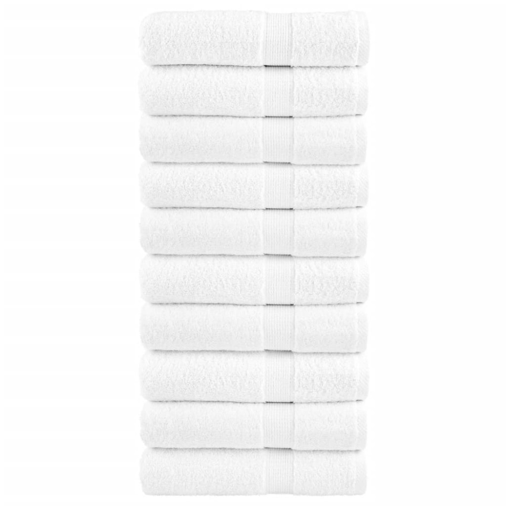 vidaXL Prosoape baie premium SOLUND 10 buc alb 100x150cm 600gsm