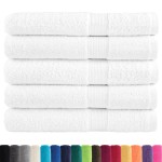 vidaXL Prosoape de saună premium SOLUND 25buc alb 80x200cm 600gsm