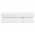 vidaXL Prosoape premium SOLUND 2 buc alb 100x200cm 600gsm vidaXL Prosoape premium SOLUND 2 buc alb 100x200cm 600gsm