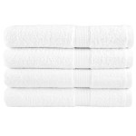 vidaXL Prosoape premium SOLUND 4 buc alb 100x200cm 600gsm vidaXL Prosoape premium SOLUND 4 buc alb 100x200cm 600gsm