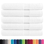 vidaXL Prosoape premium SOLUND 25buc alb 100x200cm 600gsm vidaXL Prosoape premium SOLUND 25buc alb 100x200cm 600gsm