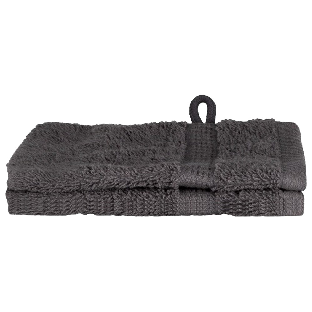 vidaXL Prosoape de baie 2 pcs Antracit 15 x 21 cm Bumbac